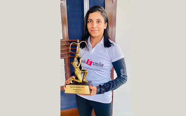 BookASmile supported athlete, Simranjit Kaur Wining The 2021 Arjuna Award