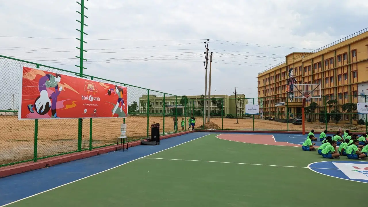 Constructed Basketball Court ┬áin Telangana for Girls School