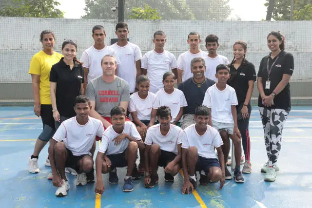 Squash Training Camp for Tribal Kids with Former World No. 1 Champion David Palmer @Otters Club