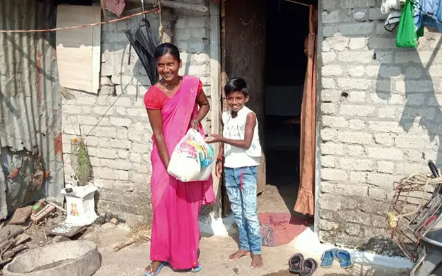 COVID-19 Relief: Food Kit Distribution in Slums